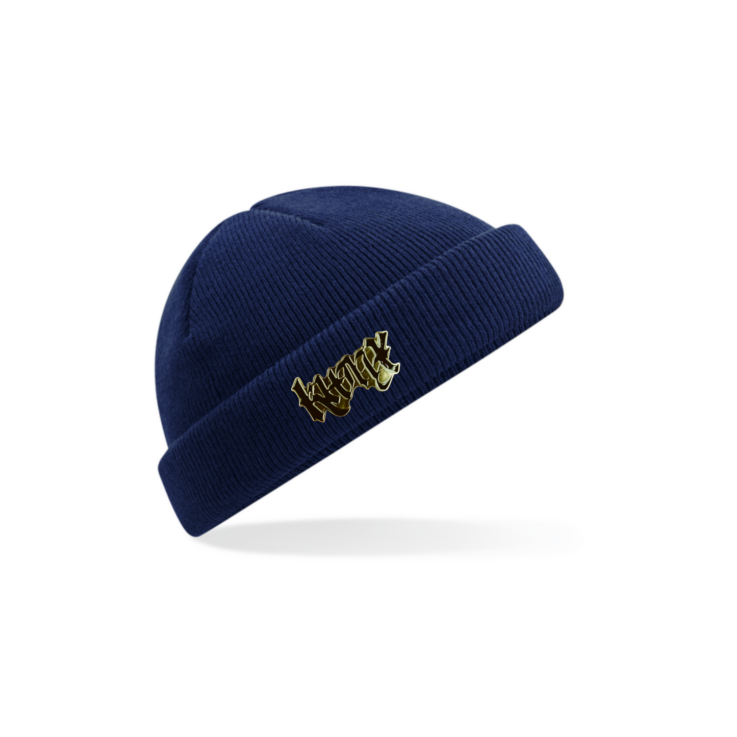 Logo Fisherman Beanie Navy Blue