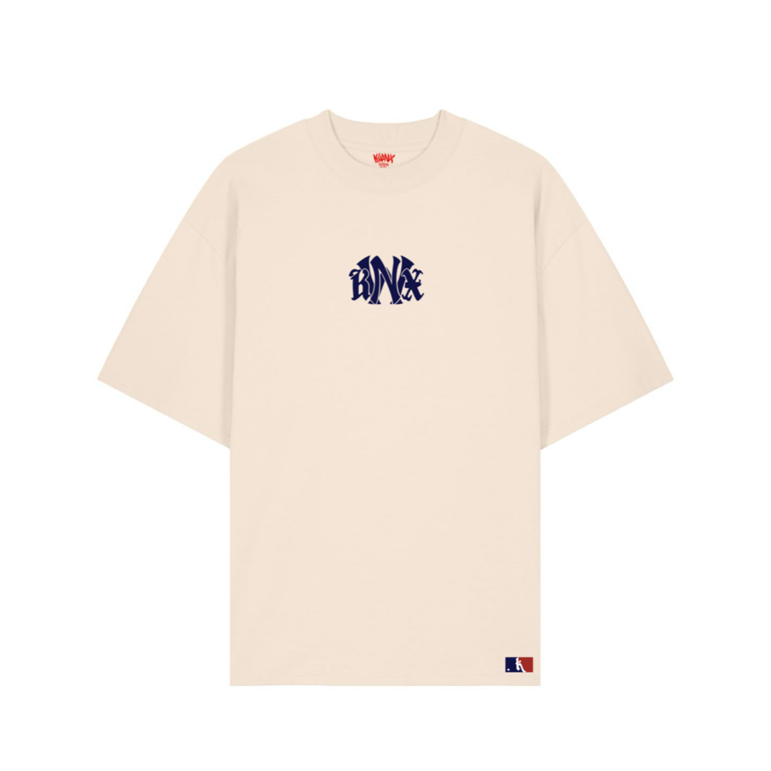 „World Series“ Mock Neck Shirt Cream