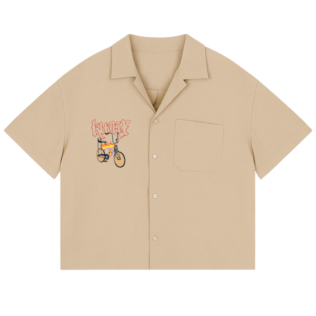 „Bike“ Boxy Workwear Shirt Sand