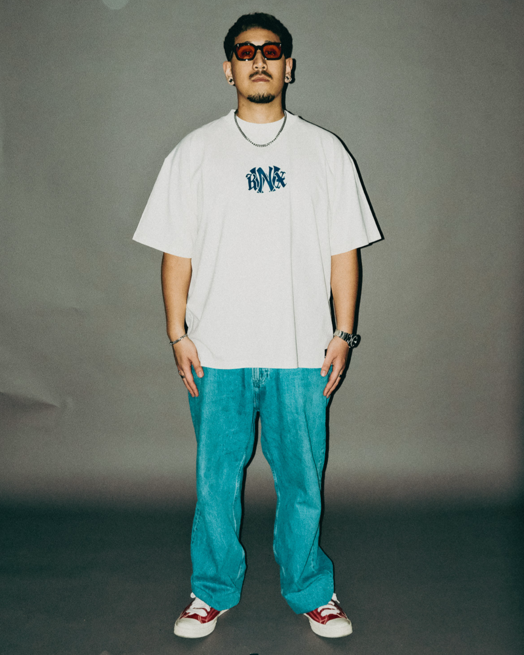 „World Series“ Mock Neck Shirt Cream