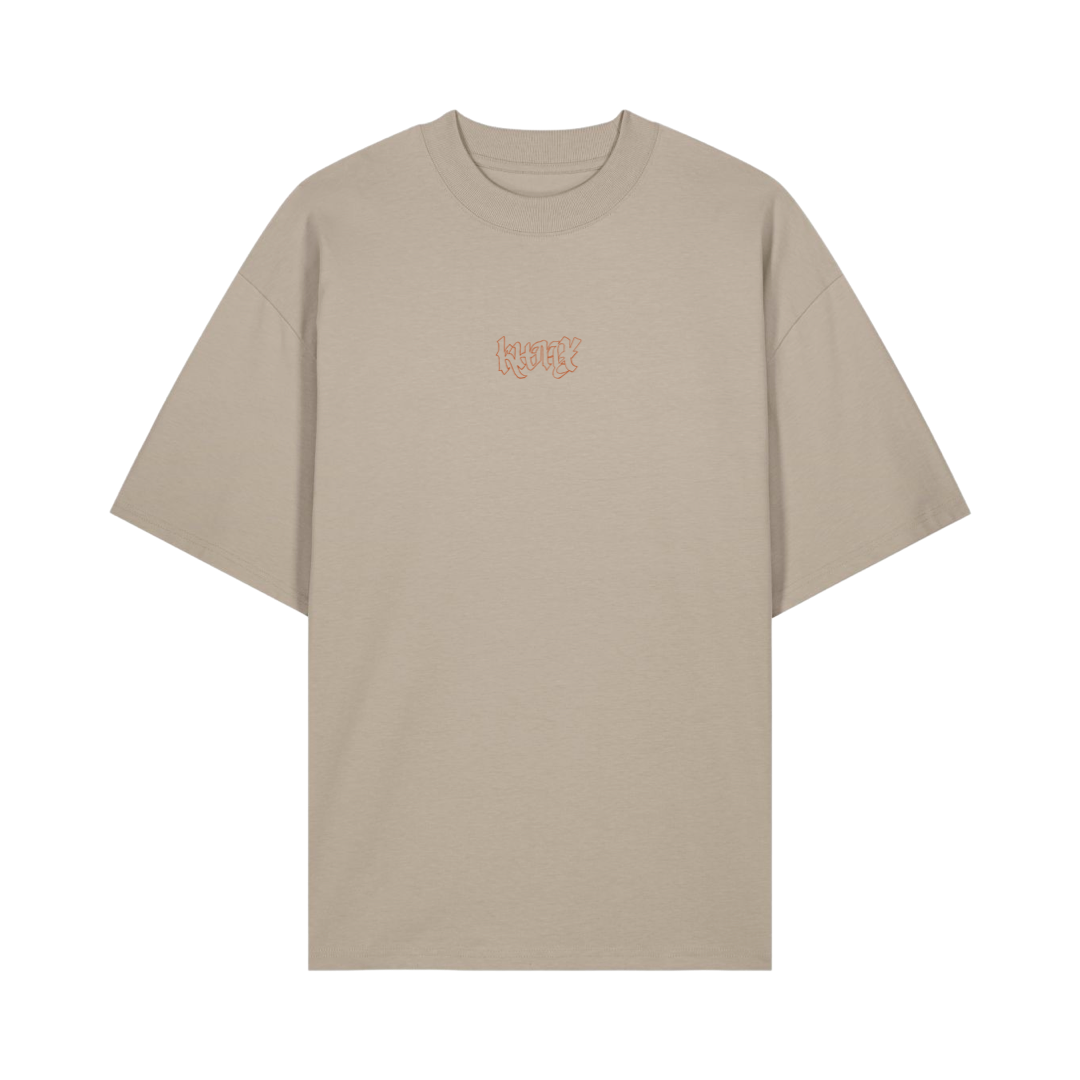 „Life Happens“ Mockneck Shirt Stone