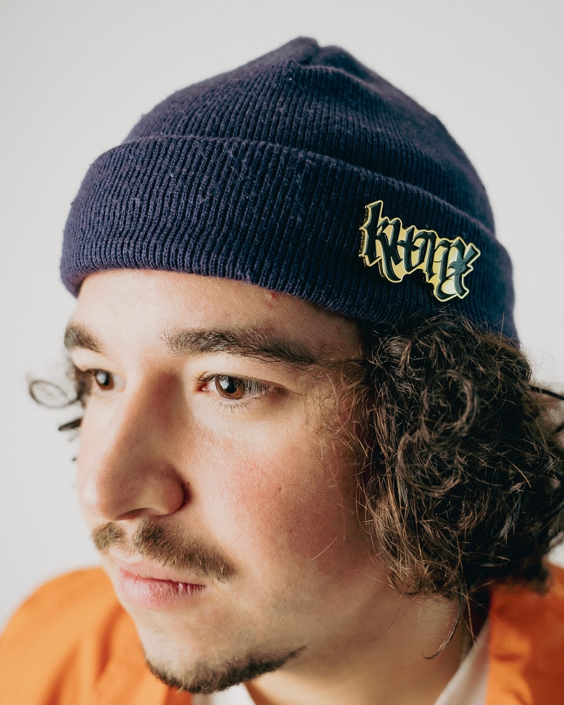Logo Fisherman Beanie Navy Blue