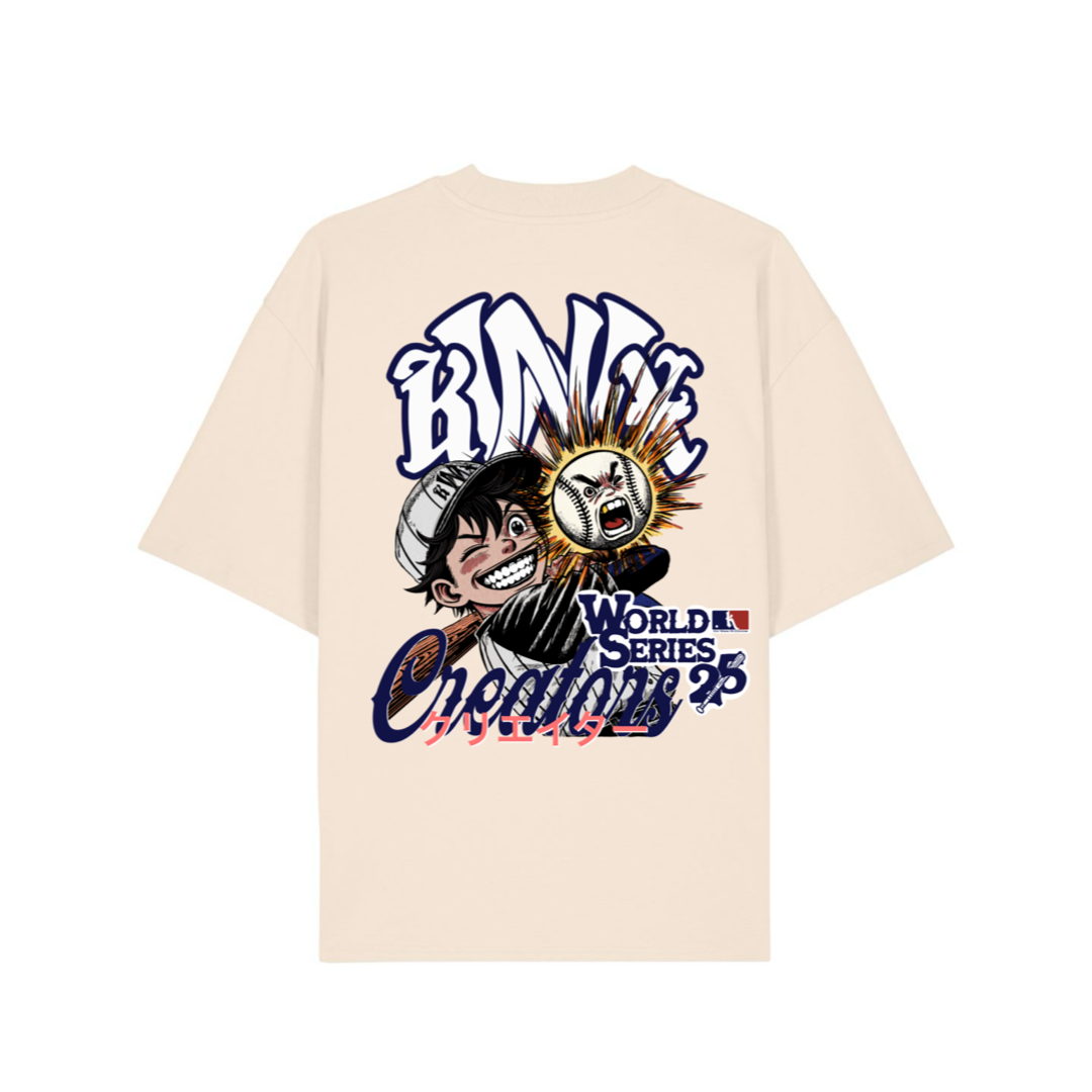 „World Series“ Mock Neck Shirt Cream
