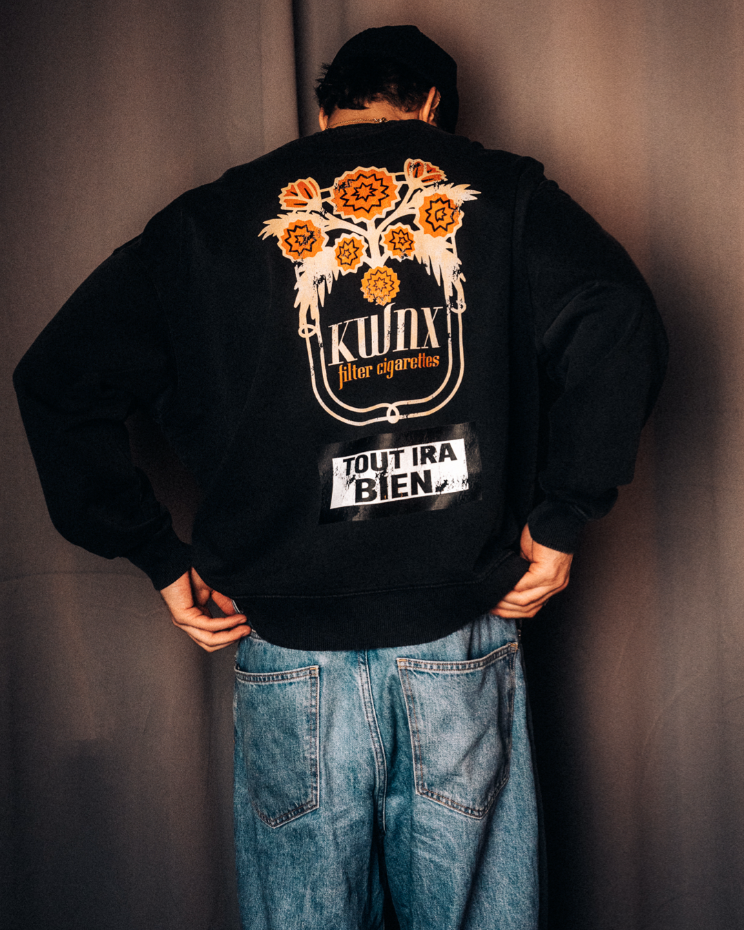 „Tout Ira Bien“ Sweatshirt Vintage Black