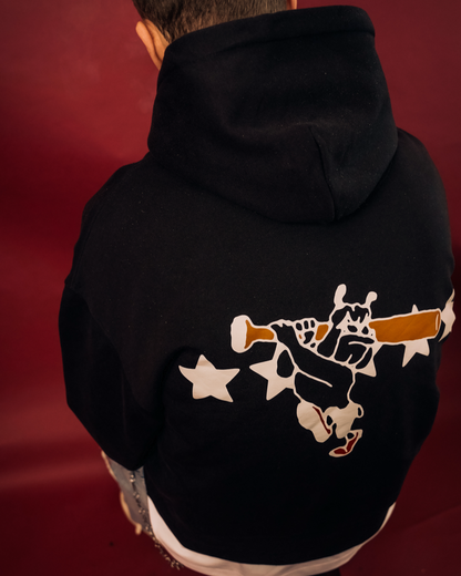 „Bulldogs“ Boxy Hoodie Black