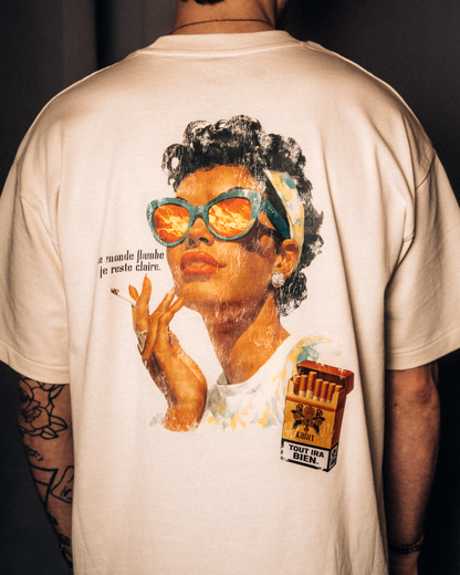 „Flambé“ Boxy Shirt Cream