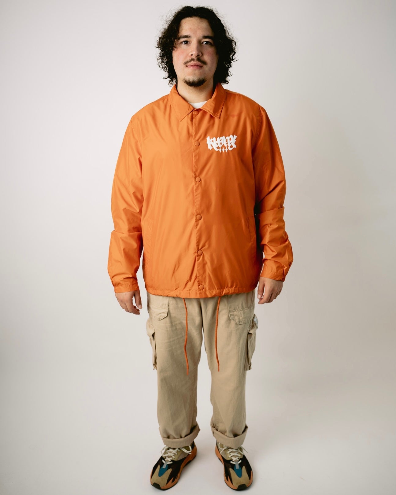 „Digital Error“ Coach Jacket Sunset Orange