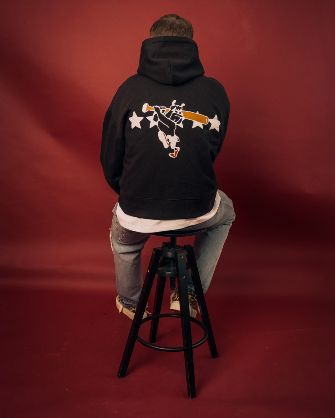 „Bulldogs“ Boxy Hoodie Black