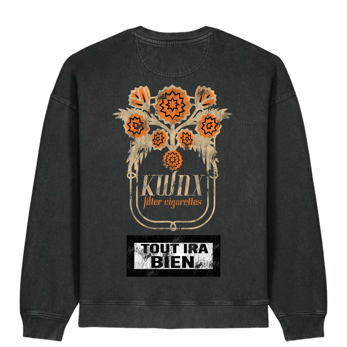 „Tout Ira Bien“ Sweatshirt Vintage Black