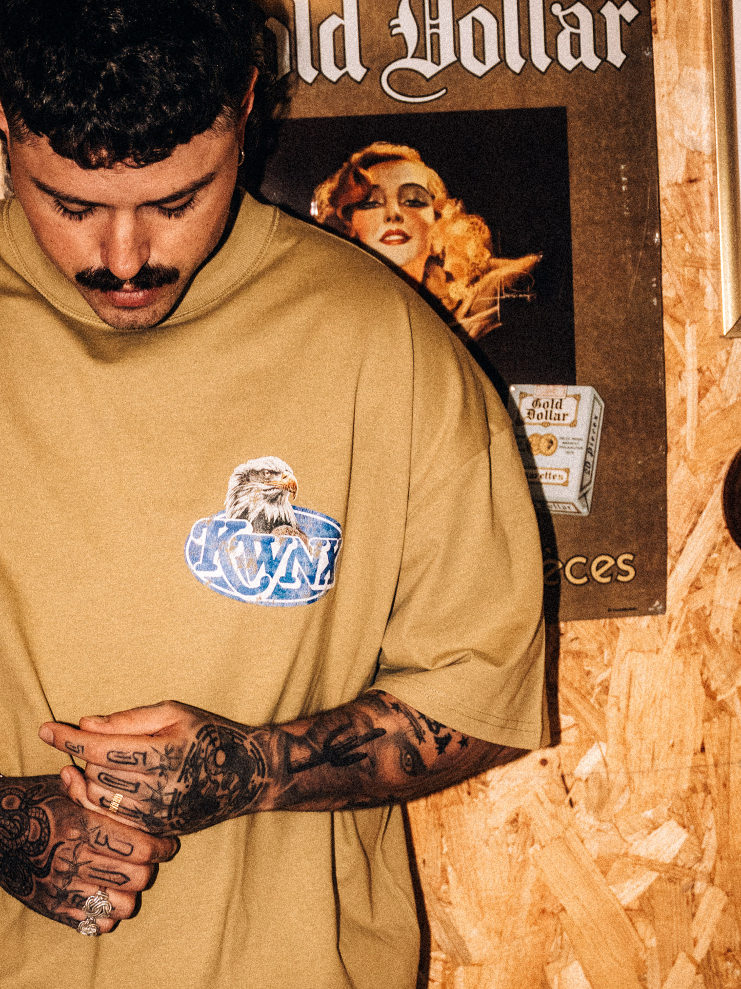 „Eagle“ Boxy Shirt Faded Olive