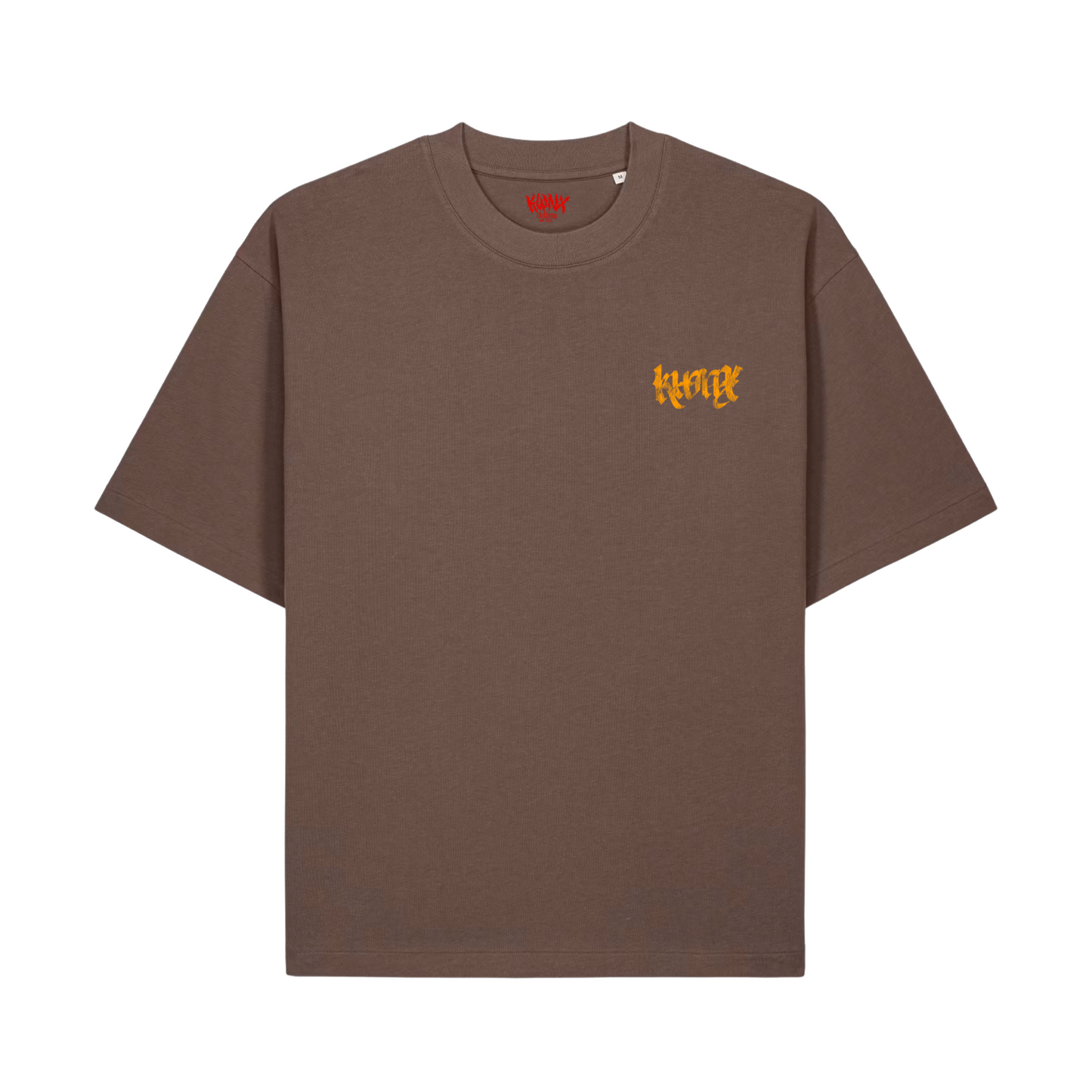 „Still Drinking“ Boxy Shirt Tobacco Brown