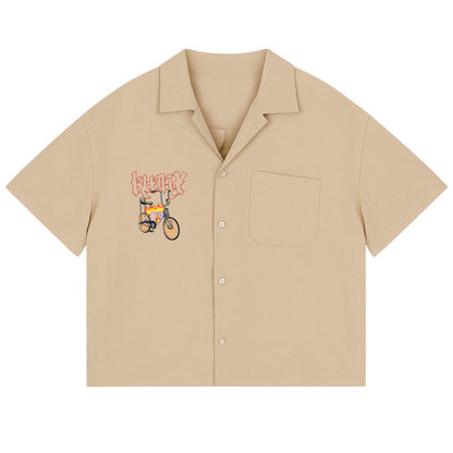 „Bike“ Boxy Workwear Shirt Sand