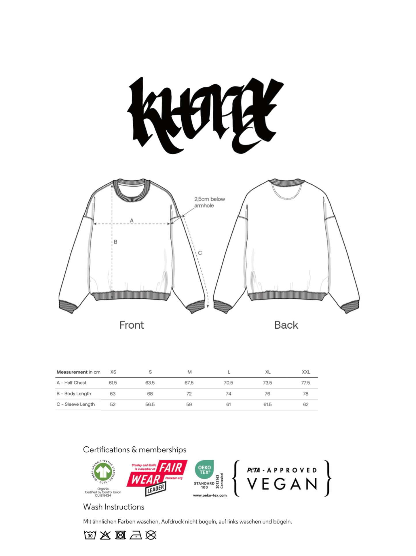 „Tout Ira Bien“ Sweatshirt Vintage Black