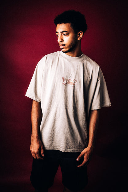 „Life Happens“ Mockneck Shirt Stone