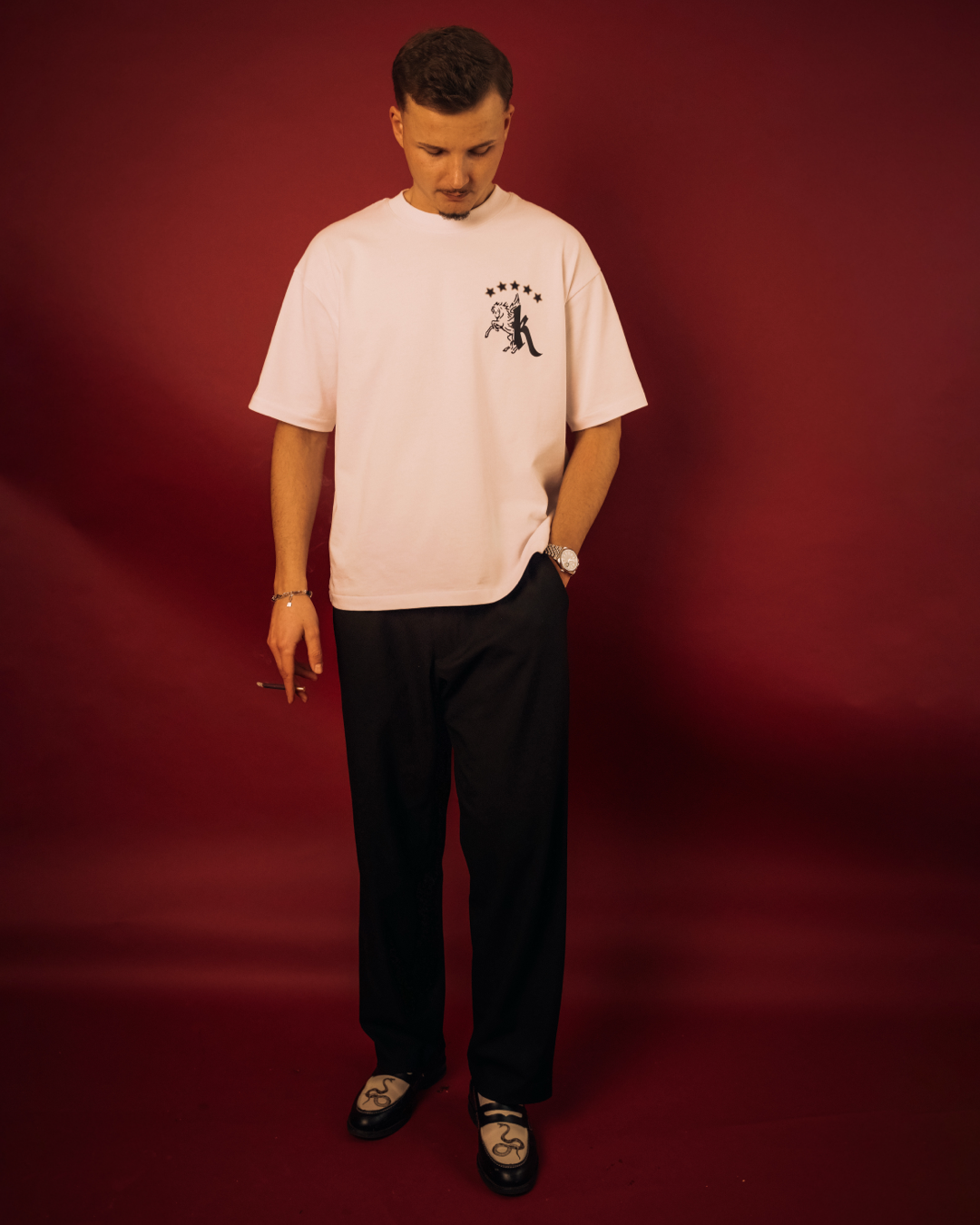 „Pegasus“ Boxy Shirt White