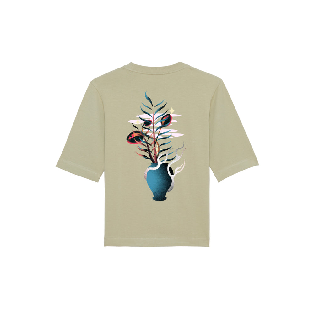 „Botanic“ Oversized Shirt Sage Green