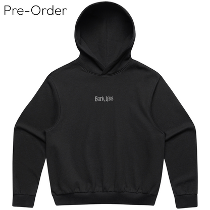 „Bark Less“ Boxy Hoodie Black