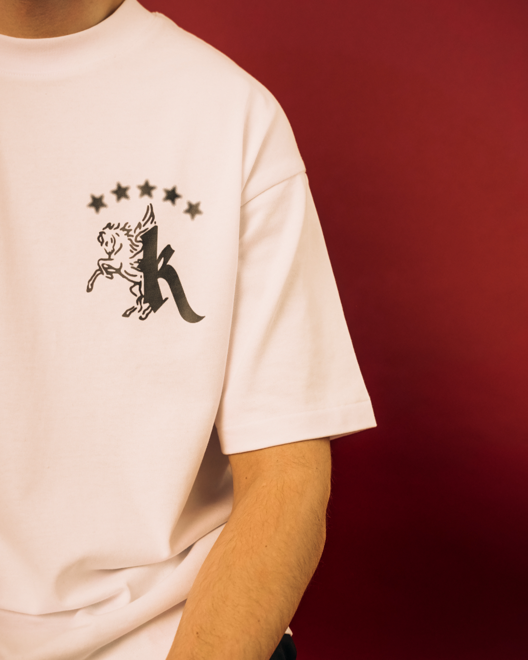 „Pegasus“ Boxy Shirt White