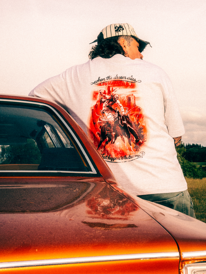 „Dreamer“ Boxy Shirt Heather Grey