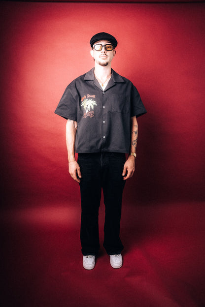 „Growth“ Boxy Workwear Shirt Dark Grey