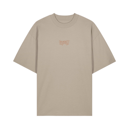 „Life Happens“ Mockneck Shirt Stone