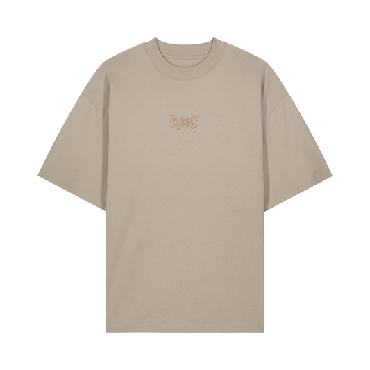 „Life Happens“ Mockneck Shirt Stone