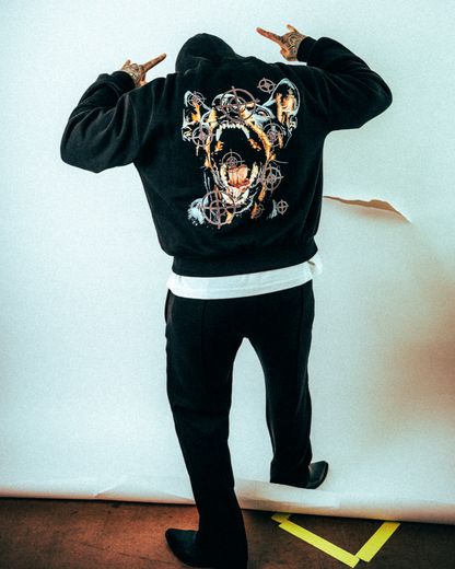 „Bark Less“ Boxy Hoodie Black