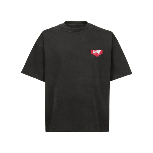 “Kingdom” Boxy Shirt Washed Black