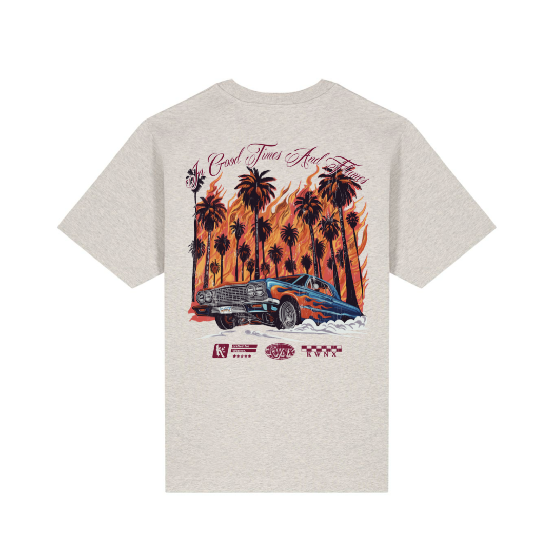 „Flames“ Shirt Marble Dust