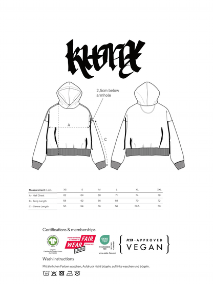 „Bulldogs“ Boxy Hoodie Black