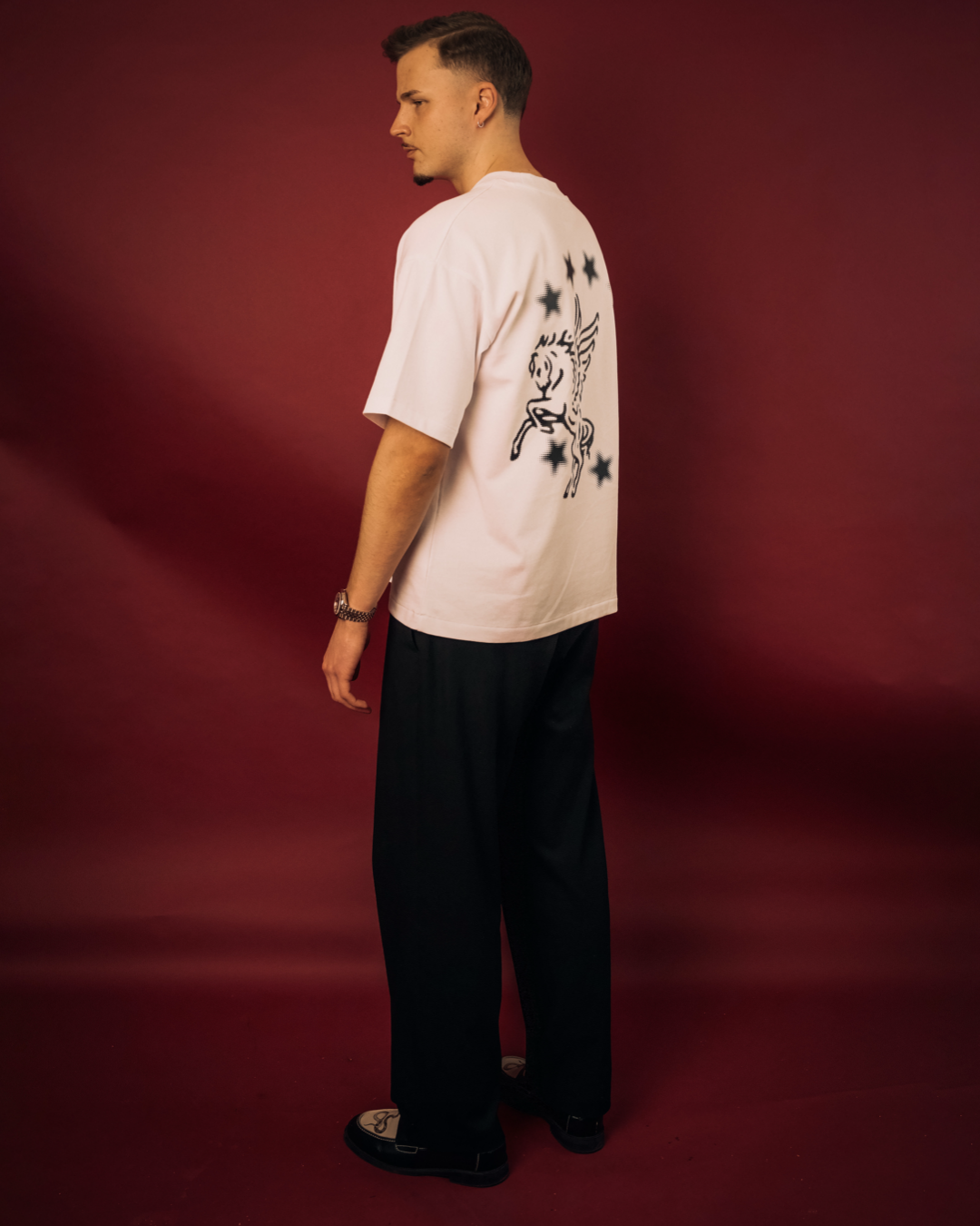 „Pegasus“ Boxy Shirt White