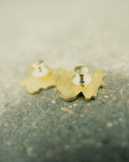 Logo Pin Badge Gold/Black